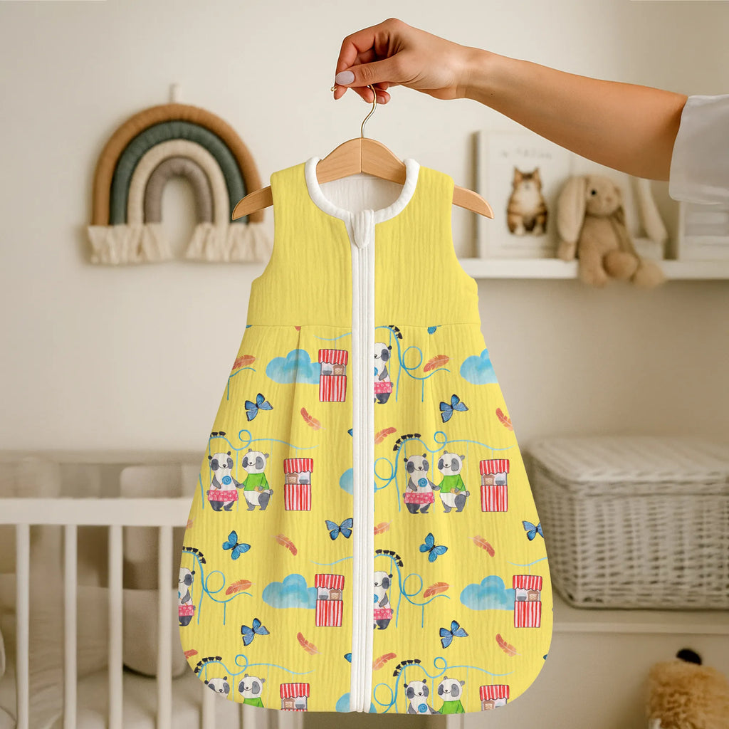 schlafsack muster Schlafsack Baby Pandas Freizeitpark besuchen Muster