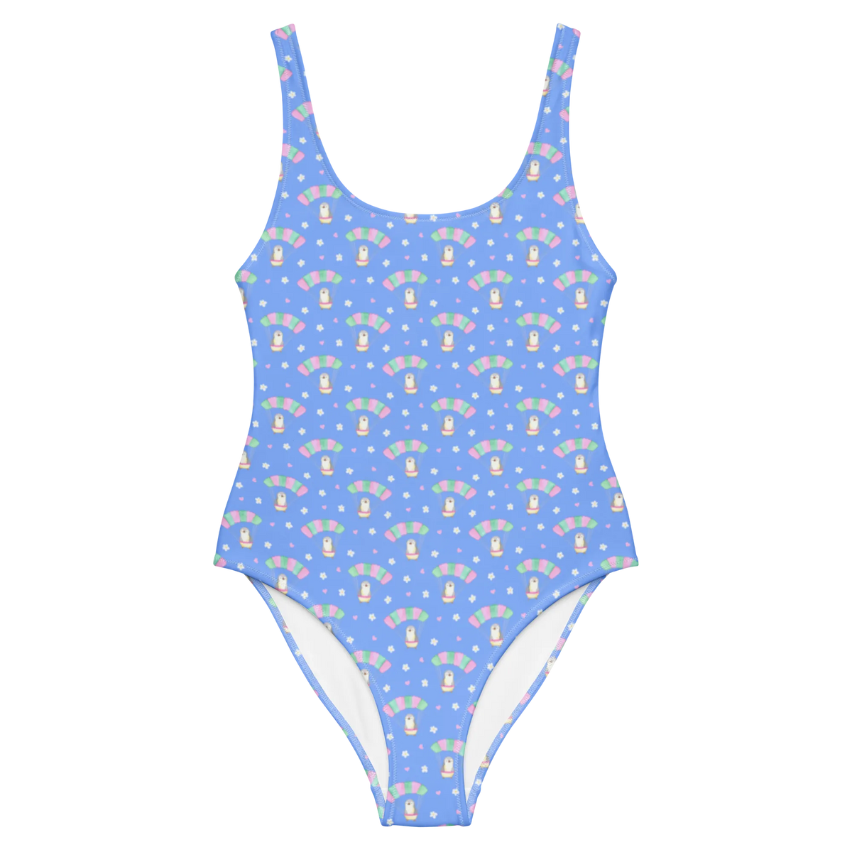 Badeanzug Pinguin Fallschirm springen Muster Rückenfreier Badeanzug, Badebekleidung, Schwimmkostüm, Swimsuit, Damen-Badeanzug, UV-Badeanzug, Schwimmanzug, Bademode, Badedress, Badekostüm, Luxus-Badeanzug, Shape-Badeanzug, Schwimmdress, Strandmode, Einteiliger Badeanzug, Badeanzug, Bade-Einteiler, Sonnenschutz-Badeanzug, Damenbadeanzug, Badeoutfit, Damen-Einteiler, Beachwear, Schwimmbekleidung, Schenken, Sportart, Hobby, Danke, Dankeschön, Geschenk, Auszeichnung, Gewinn, Sportler, Sport, Skydive, Fallschirmspringen, Fallschirmsprung