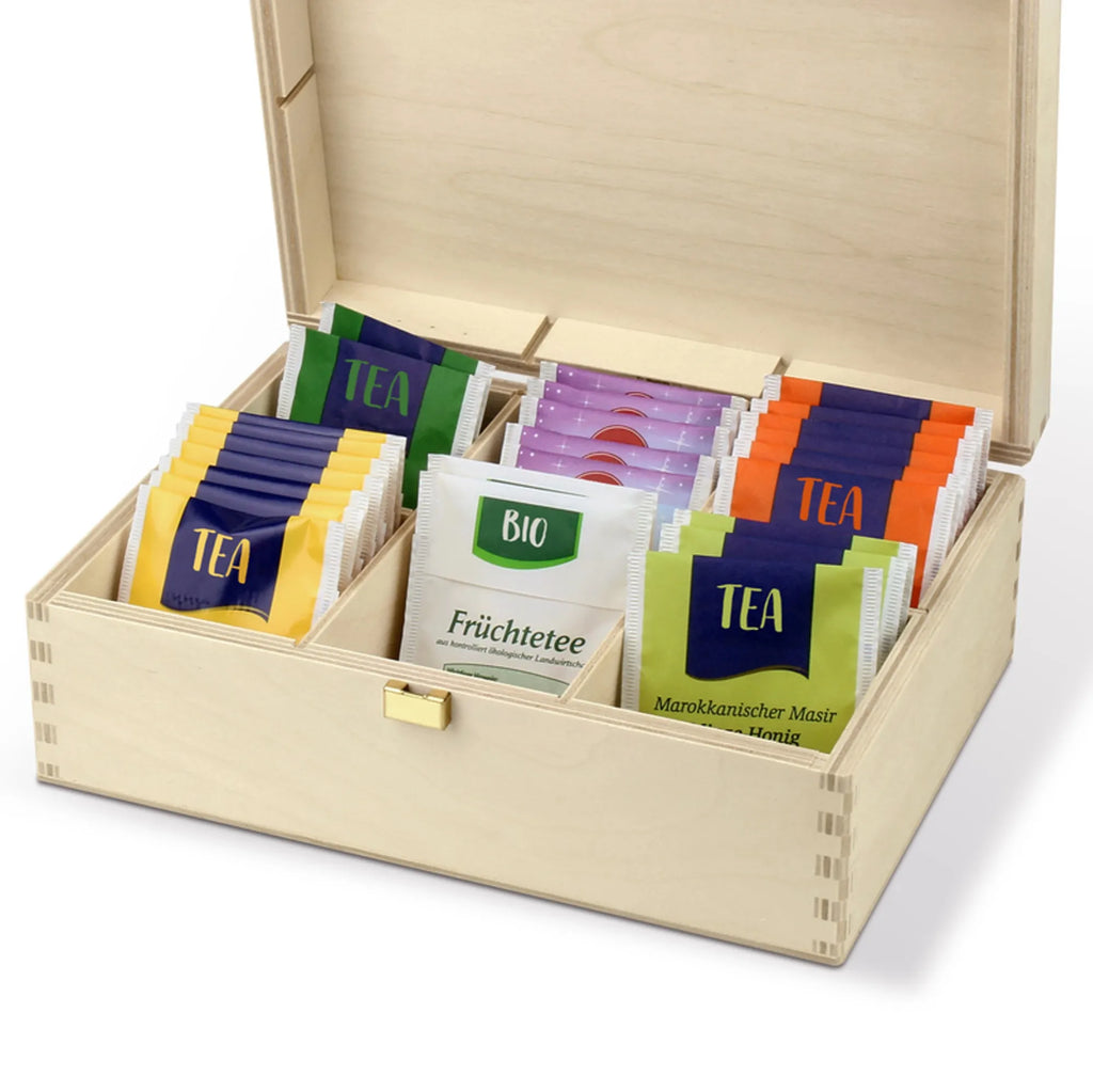 Teekiste Kuh Pommes Design, Geschenk für Paare, Teebox, Tee Box