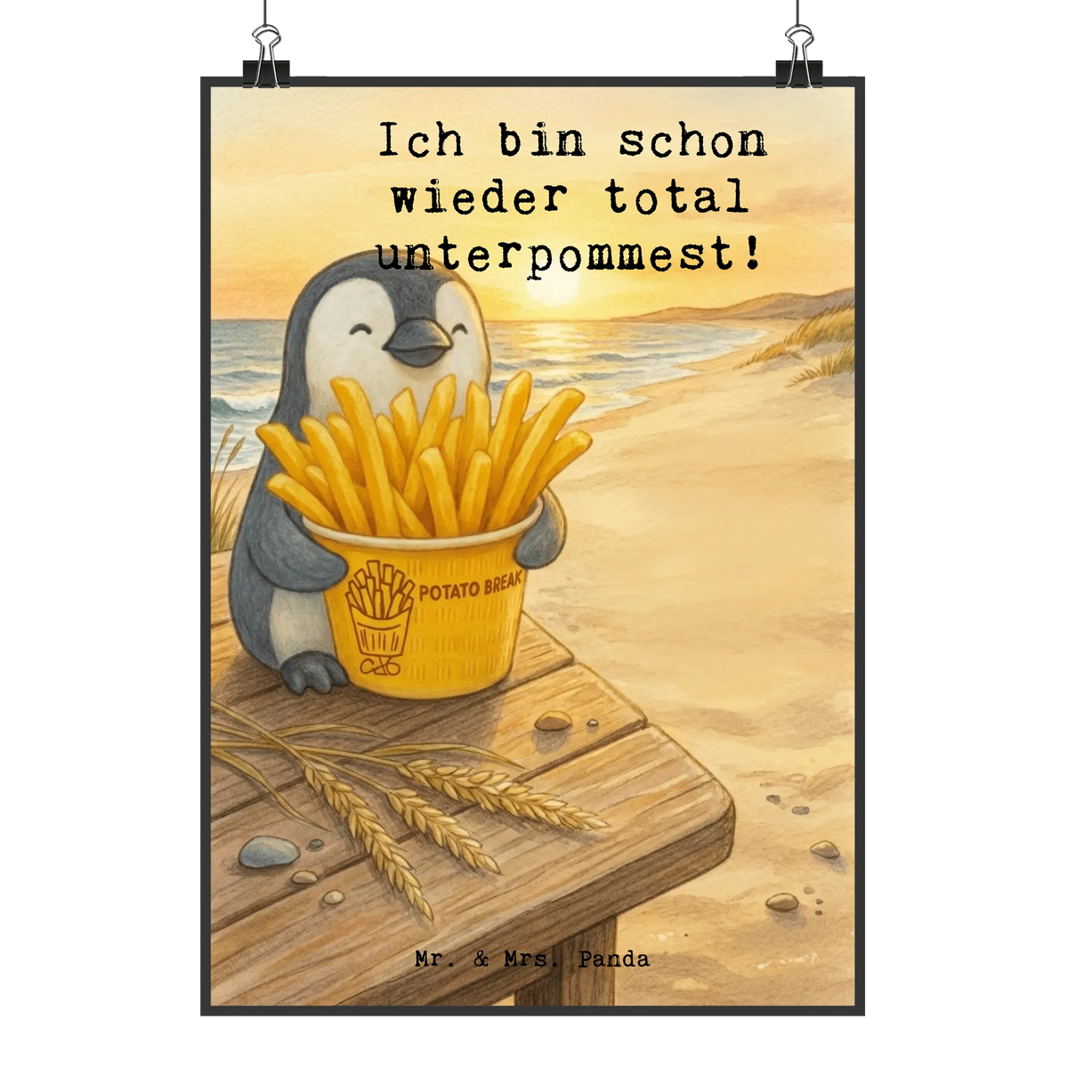 Poster Pinguin Pommes Eimer Design Bild, Kunstposter, Panda Poster, Wandbild, Designposter, Deko Bild, Deko Poster, Plakat, Design Poster, Wandkunst, Drucke, Kunstdruck, Wanddeko Bild, Typografie Poster, Wanddekoration, Wanddruck, Wandschmuck, Mr. & Mrs. Panda Poster, Wanddeko, Posterdruck, Grafikposter, Kunstdruck Poster