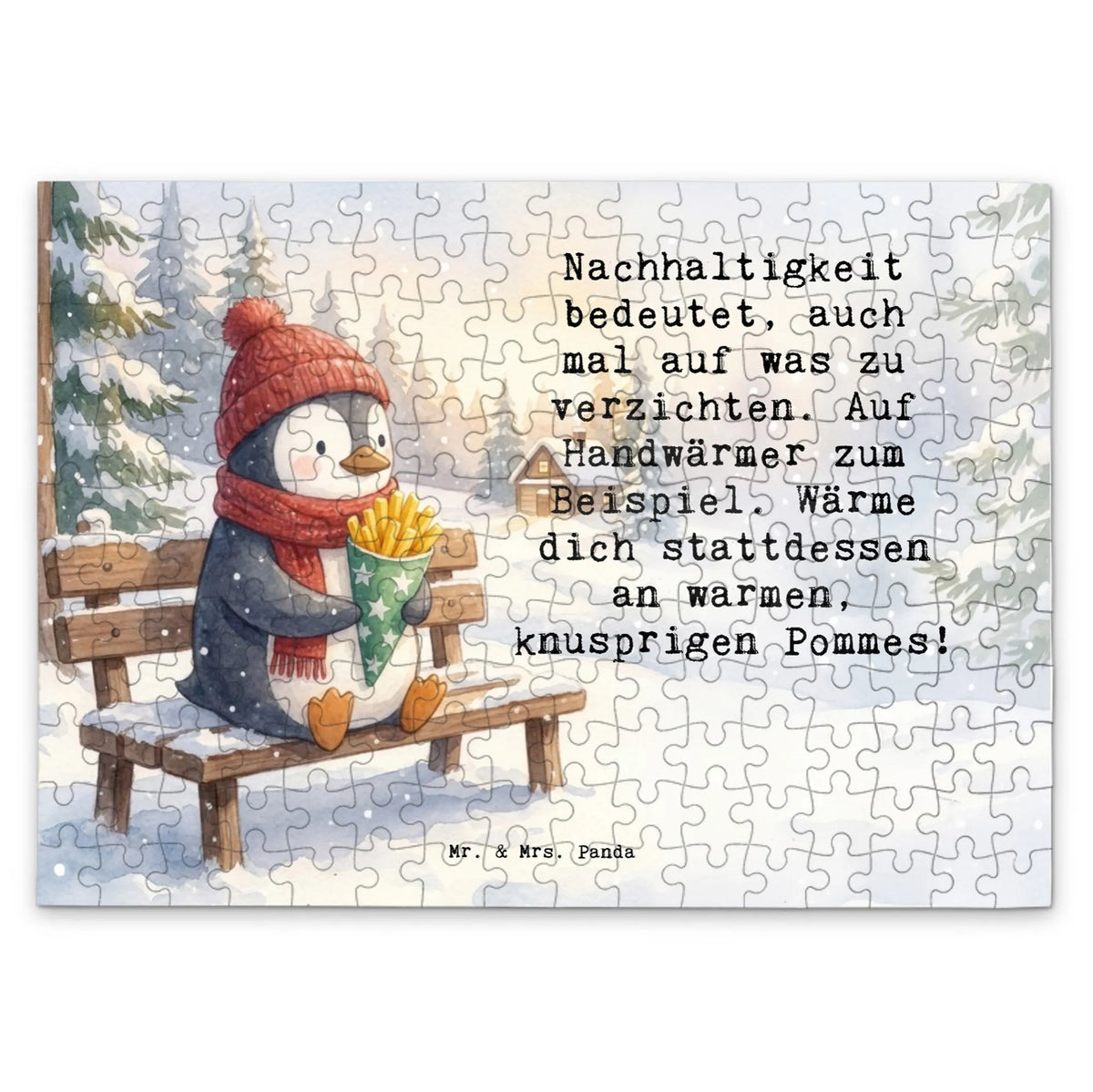 Puzzle Pinguin Winter Pommes Design Puzzle, 2000 Teile Puzzle, 1000 Teile Puzzle, Geduldspiel, 500 Teile Puzzle, Legespiel, 1500 Teile Puzzle, Puzzlespiel, 300 Teile Puzzle