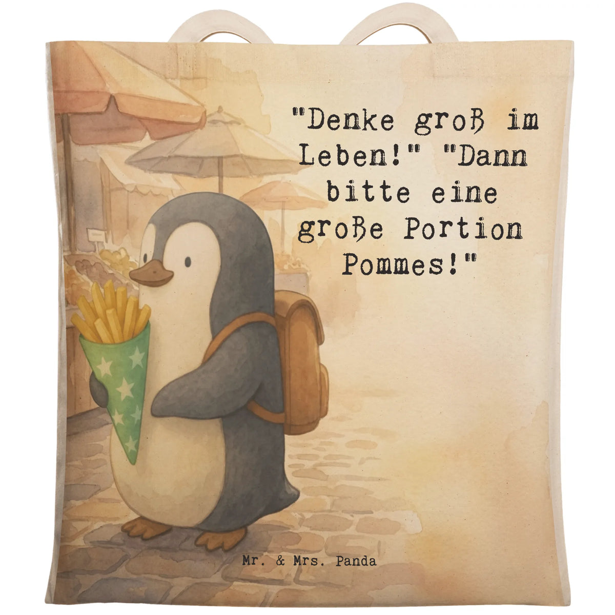 torba na zakupy Pinguin Pommestüte Design Tragetasche Mit Spruch, Shoppingbag, Mehrzwecktasche, Freizeittasche, Cityshopper, Shopping Bag, Stoffbeutel, Beuteltasche, Stofftragetasche, Tasche, Markttasche, großer shopper, Beutel Tasche, Alltagstasche, Einkaufstasche, Shoppingtasche, Große Einkaufstasche, Stoffshopper, Einkaufsshoppinger, Tote Bag, Tragetasche, Beutel, Tragetasche Bedruckt, Taschen Shopper