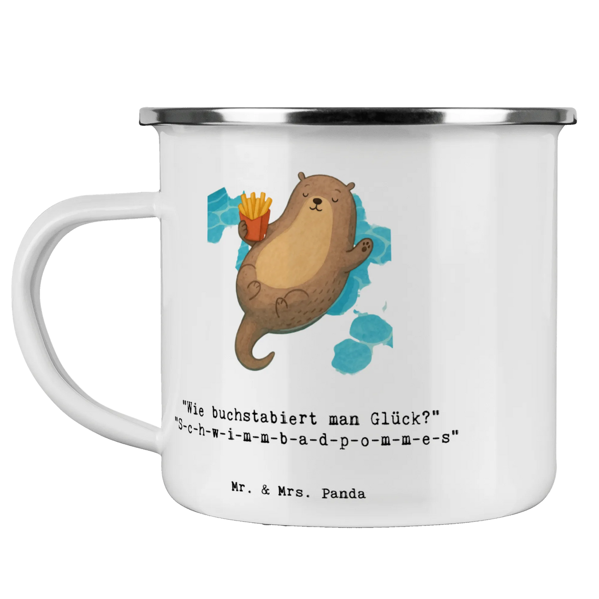 Camping Emaille Tasse Otter Schwimmbad Pommes Wandertasse, Outdoor Tasse, Becher Emaille, Campingtasse, Teebecher, Motivtasse, Outdoertasse, Emailletasse, Reisetasse, Pott, Tasse Emaille, Blechtasse, Emaille Tasse, Emaille Becher, Outdoor Becher, Blechbecher, Teetasse, Emaillebecher, Haferl, Metallbecher, Reisebecher, Campingbecher, Kaffeepott, Wanderbecher