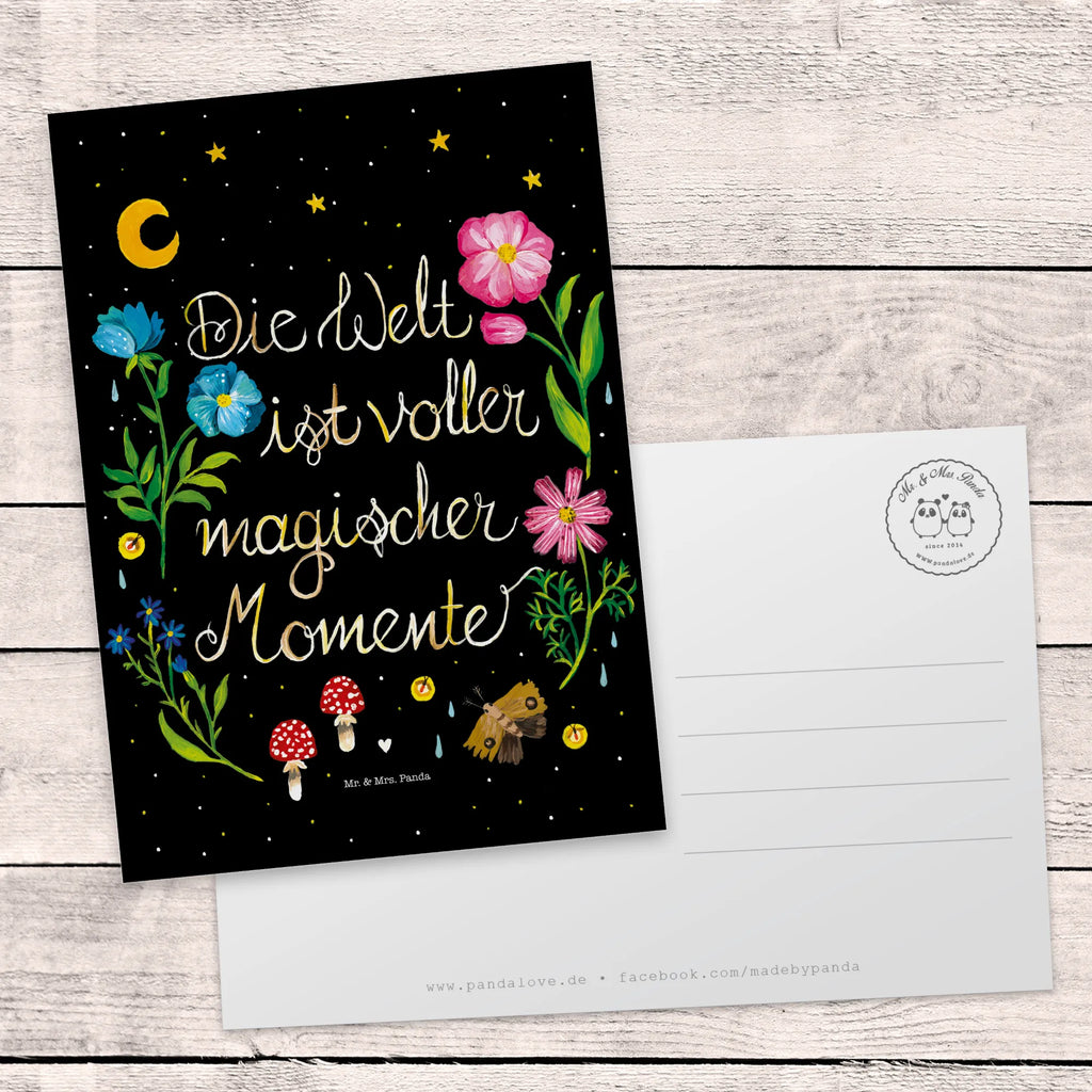 Postkarte Magische Welt Designkarte, Postkarten, bildkarte, Ansichtskarten, spruchkarte, Motivkarte, Fotokarte, Kunstkarten, Postkarte, kunstkarte, Grußkarte, einzelkarte, Ansichtskarte, Abenteuer, Natur, Sommer Deko, Blumen Deko, Naturliebhaber, Frühlings Deko, positive Botschaft, Outdoor, Dekoration, Spruch Positiv, Magisch, Motivation, Schwarz, Blumen, Spruch schön, Nacht, Weisheit, Magische Momente