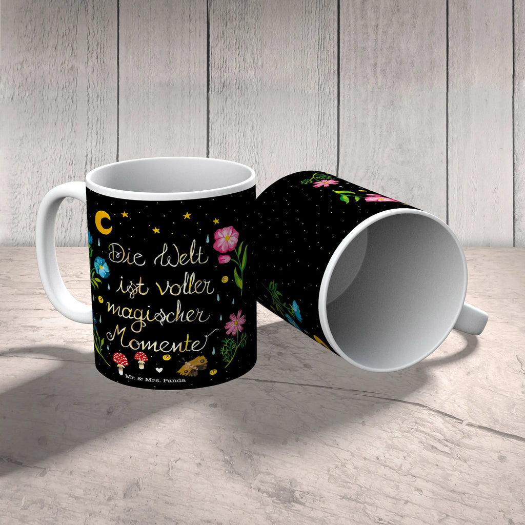 Mug Magic World novelty mug, latte mug, mug with quotes, porcelain mug, office mug, tea mug, custom mug, mug, mug with designs, personalized mug, gift mug, coffee mug, ceramic mug, Nature, joy of life, love, wisdom, flowers, saying beautiful, magic, black, night, motivation, Magic moments, saying positive