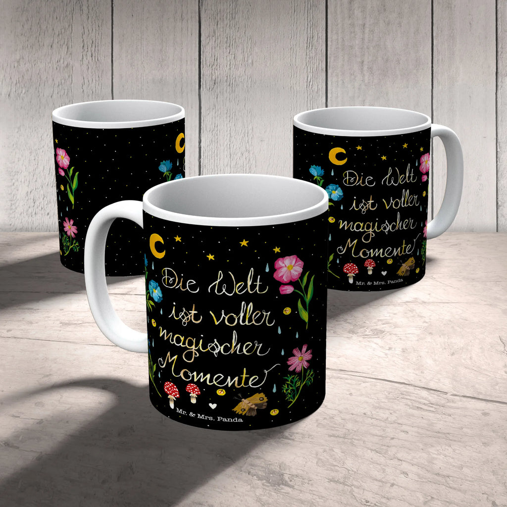 Mug Magic World novelty mug, latte mug, mug with quotes, porcelain mug, office mug, tea mug, custom mug, mug, mug with designs, personalized mug, gift mug, coffee mug, ceramic mug, Nature, joy of life, love, wisdom, flowers, saying beautiful, magic, black, night, motivation, Magic moments, saying positive