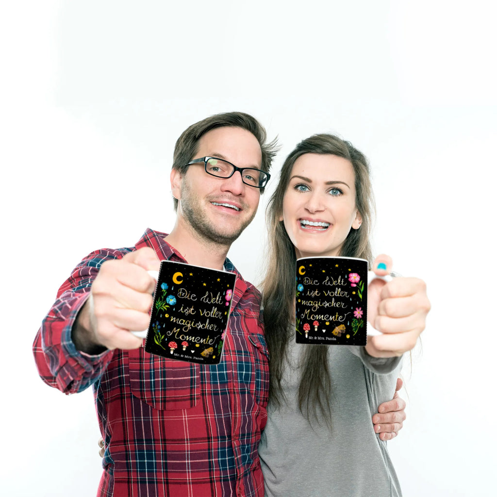 Mug Magic World novelty mug, latte mug, mug with quotes, porcelain mug, office mug, tea mug, custom mug, mug, mug with designs, personalized mug, gift mug, coffee mug, ceramic mug, Nature, joy of life, love, wisdom, flowers, saying beautiful, magic, black, night, motivation, Magic moments, saying positive