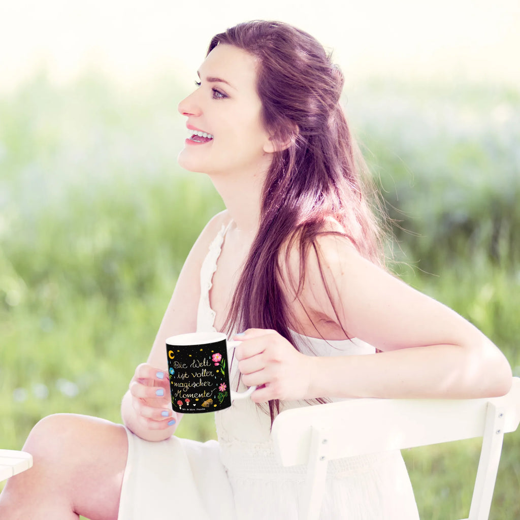 Mug Magic World novelty mug, latte mug, mug with quotes, porcelain mug, office mug, tea mug, custom mug, mug, mug with designs, personalized mug, gift mug, coffee mug, ceramic mug, Nature, joy of life, love, wisdom, flowers, saying beautiful, magic, black, night, motivation, Magic moments, saying positive