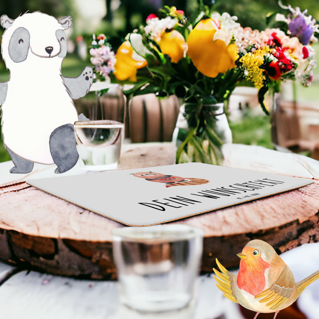 Personalisiertes Tischset Roter Panda Personalisiertes Tischet, Personalisierter Tischuntersetzer, Personalisiertes Platzset, Tiermotive, Gute Laune, lustige Sprüche, Tiere, Panda, Liebe, Rot, Herz, Liebling, Lieblingsmensch