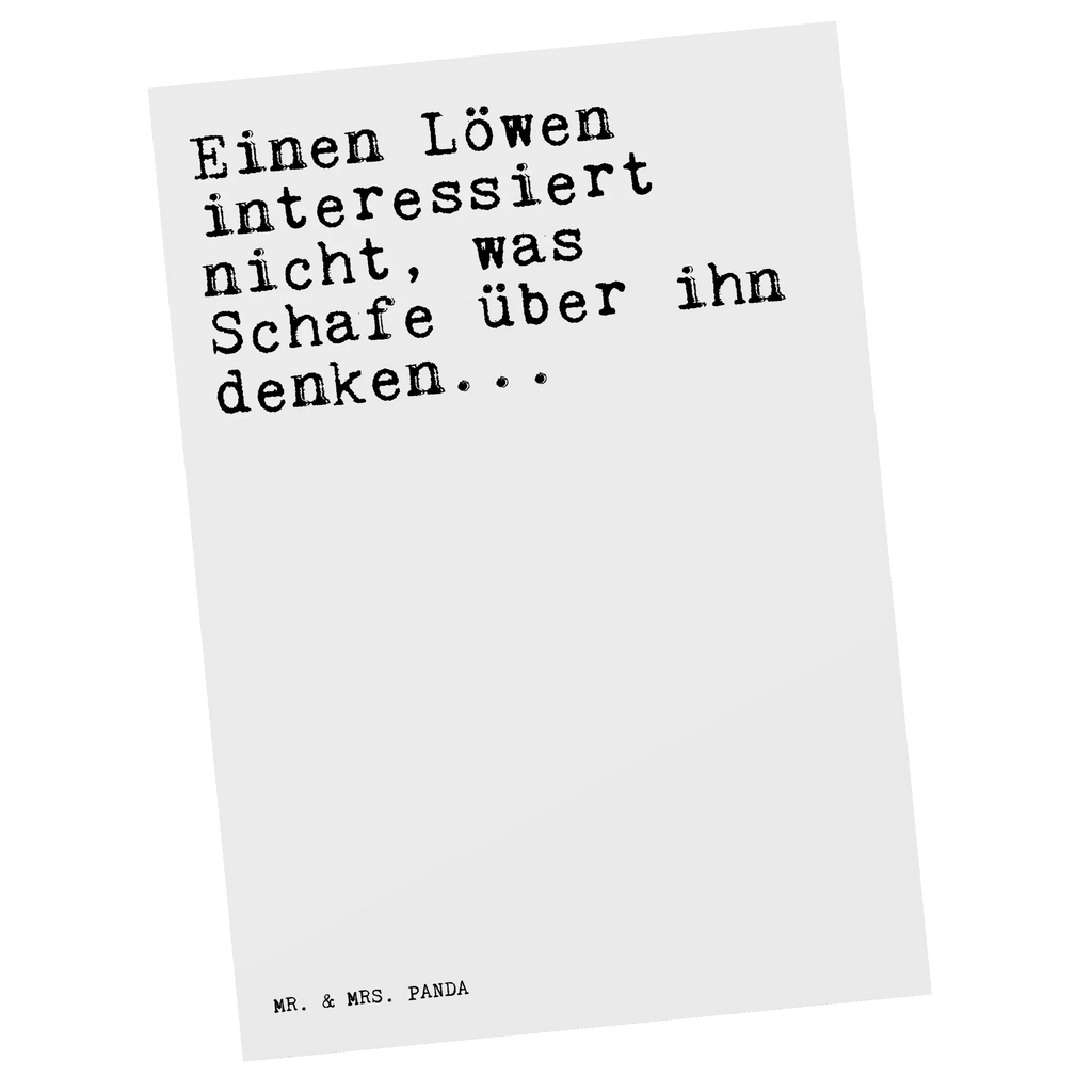 Postcard Einen Löwen interessiert nicht,... card, Postcard, gift card, invitation card, postcards, letter, paper, invitation, gift, saying, sayings, funny, wisdom, quotes, Sayings Proverbs Wisdom Quotes Funny Wisdom Words