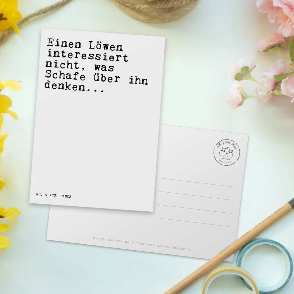 Postcard Einen Löwen interessiert nicht,... card, Postcard, gift card, invitation card, postcards, letter, paper, invitation, gift, saying, sayings, funny, wisdom, quotes, Sayings Proverbs Wisdom Quotes Funny Wisdom Words