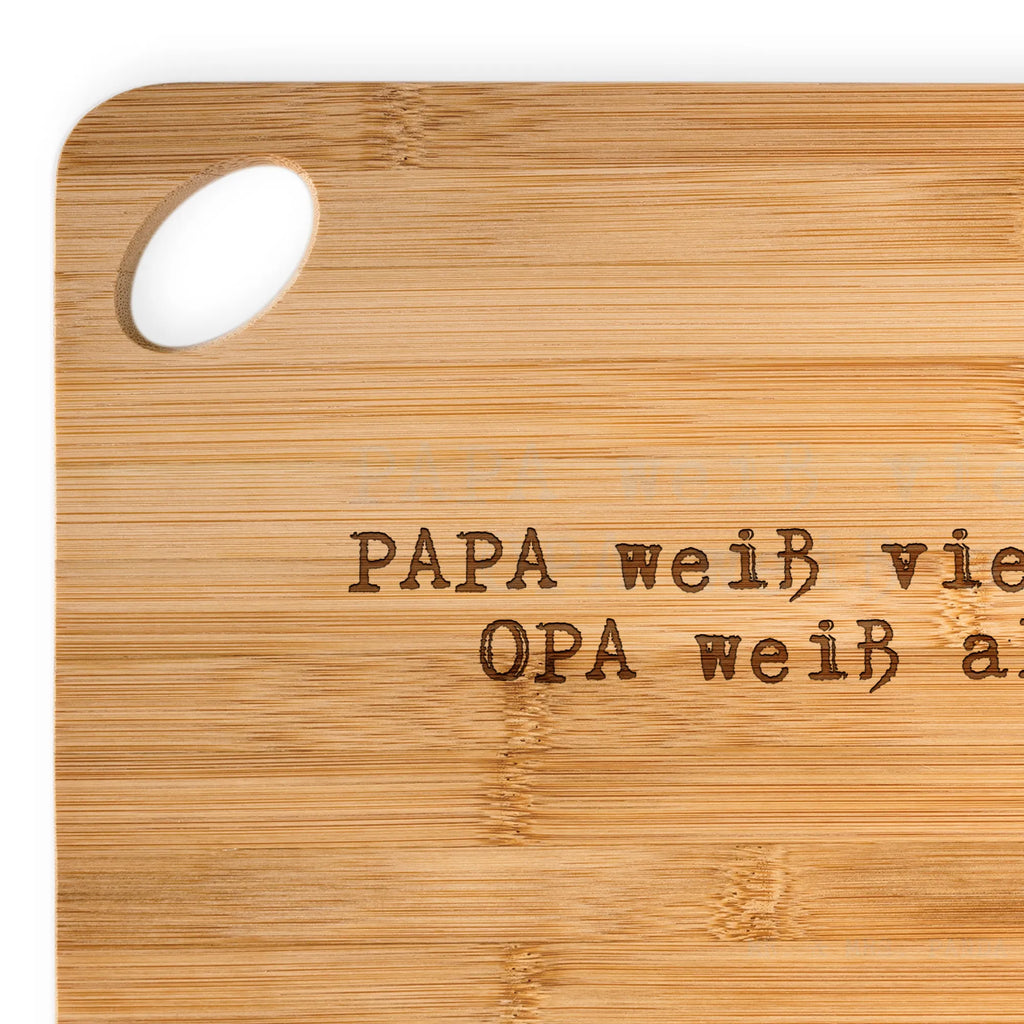 Bamboo chopping board PAPA weiß viel, aber... nature, bamboo, carving board, robust, board, breakfast, cutting block, kitchen board, cutting board, breakfast board, dulcimer, wood, solid, kitchen, slices, engraving, saying, sayings, funny, wisdom, quotes, Sayings Proverbs Wisdom Quotes Funny Wisdom Words