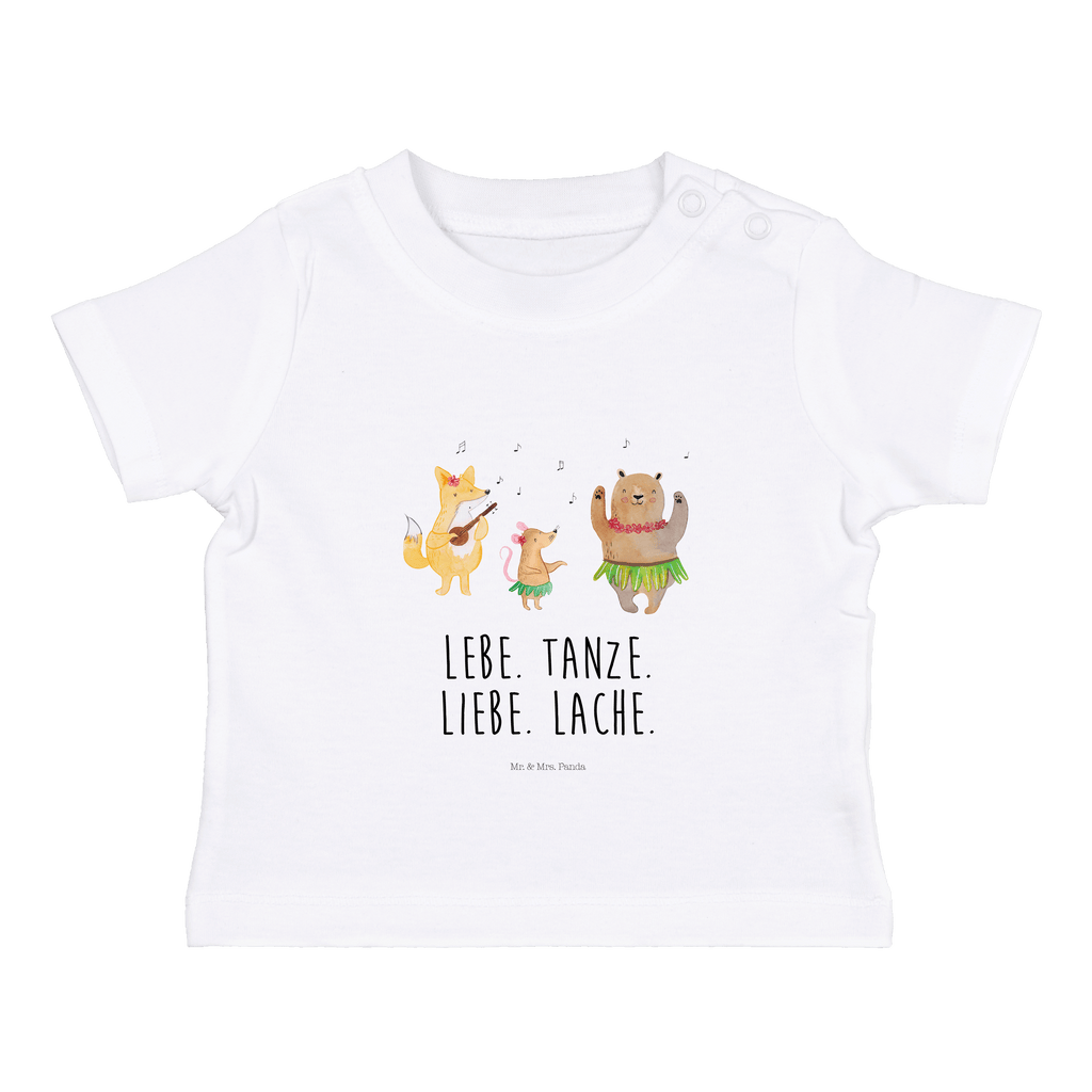 Organic Baby Shirt Waldtiere Aloha Baby T-Shirt, Jungen Baby T-Shirt, Mädchen Baby T-Shirt, Shirt, Tiermotive, Gute Laune, lustige Sprüche, Tiere, Wald, Waldtiere, Musik, Aloha, Bär, Hase, Igel, Tanzen, Leben, Lachen
