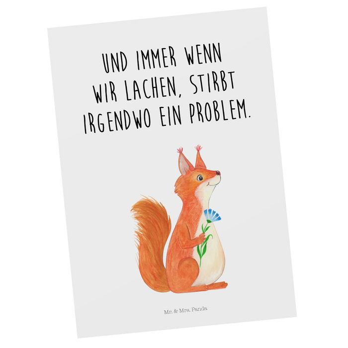 Pocztówka wiewiórka kwiat