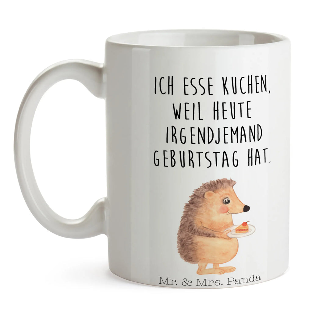 Tasse Igel Kuchenstück Kaffeetasse, Geschenktasse, Teetasse, Keramiktasse, Tasse mit Zitaten, Tasse, Porzellantasse, Tasse mit Motiven, Bürotasse, Tiermotive, Gute Laune, lustige Sprüche, Tiere, Backen Geschenk, Essen Spruch, Kuchen, Geburtstagskuchen, Igel, Torte, Einladung Party, Kuchen backen