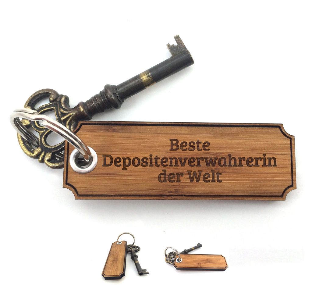 Schlüsselanhänger Classic Gravur Depositenverwahrerin Schlüsselanhänger, Anhänger, Taschenanhänger, Glücksbringer, Geschenke, Schenken, Gravur