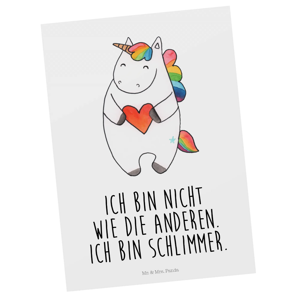 Pocztówka Jednorożec serce Dankeskarte, Geschenkkarte, Einladung, Karte, Ansichtskarten, Einladungskarte, Einladungskarten Geburtstag, Einladung Geburtstag, Ansichtskarte, Grußkarte, Postkarte, Geburtstagskarte, Einhorn, Einhörner, Einhorn Deko, Unicorn, lustig, Herz, anders, witzig, Freundin, schlimm, bunt, böse