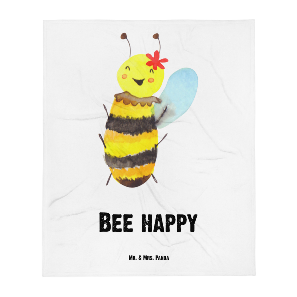 Kuscheldecke Biene Happy Decke, Wohndecke, Tagesdecke, Wolldecke, Sofadecke, Biene, Wespe, Hummel
