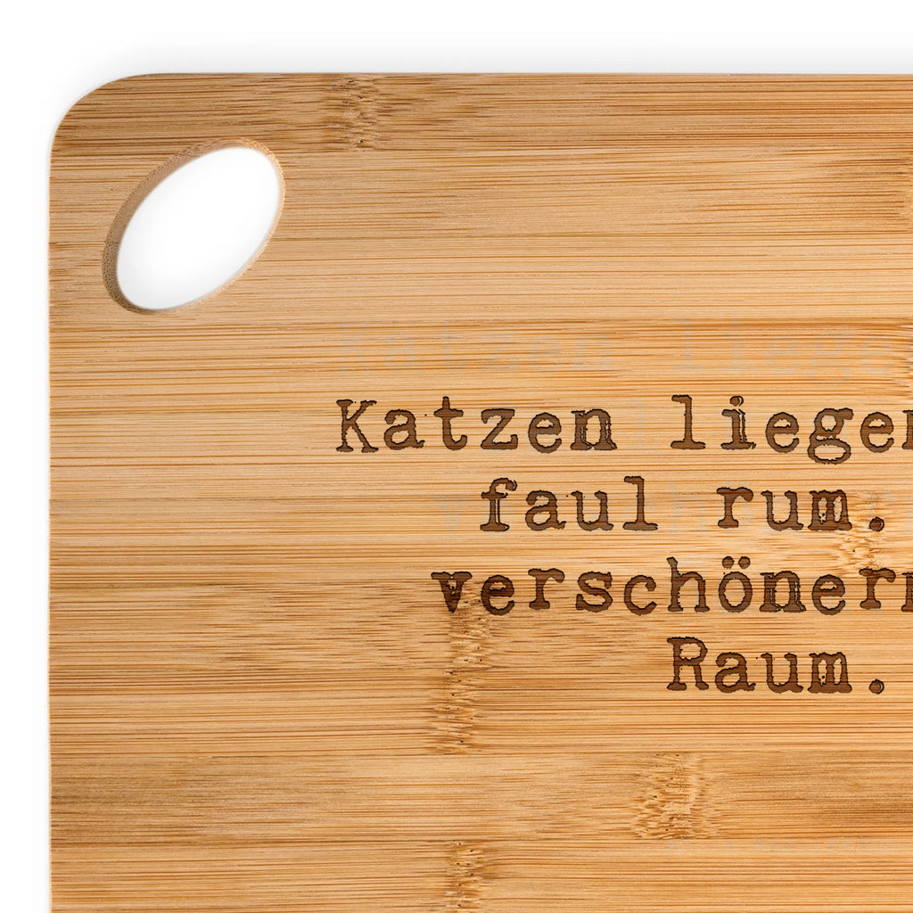 Servierbrett Katzen liegen nicht faul... Servierbrett, Frühstücksbrett, Brett, Küchenbrett, Hackbrett, Holzbrettchen, Schneidebrett, Holzbrett, Spruch, Sprüche, lustige Sprüche, Weisheiten, Zitate, Spruch Geschenke, Spruch Sprüche Weisheiten Zitate Lustig Weisheit Worte