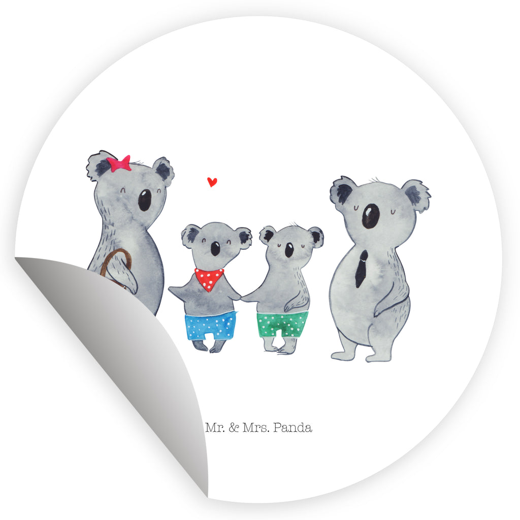 Rund Aufkleber Koala Familie zwei Sticker, Aufkleber, Etikett, Kinder, rund, Familie, Vatertag, Muttertag, Bruder, Schwester, Mama, Papa, Oma, Opa, Koala, Koalabär, beste Familie, Familienzeit, Familienleben, Koalafamilie, Lieblingsfamilie