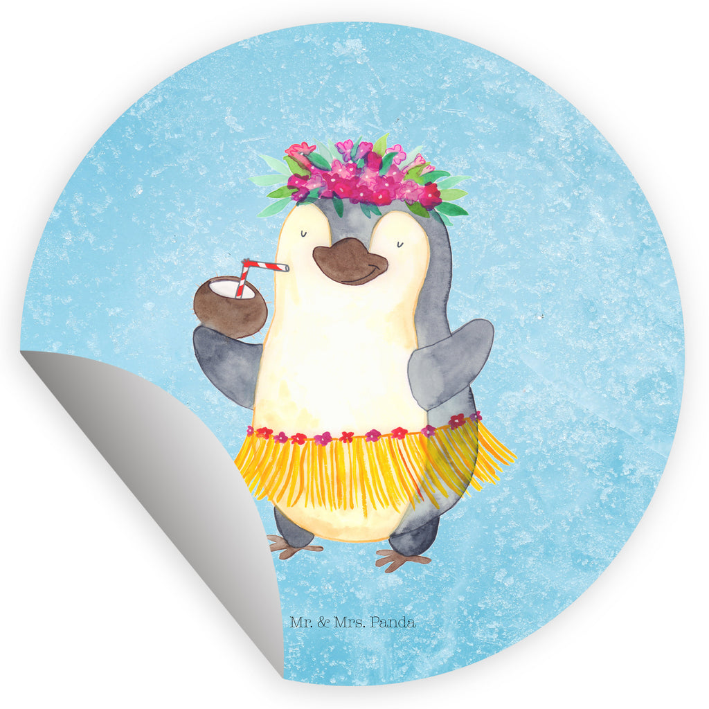 Rund Aufkleber Pinguin Kokosnuss Sticker, Aufkleber, Etikett, Pinguin, Aloha, Hawaii, Urlaub, Kokosnuss, Pinguine