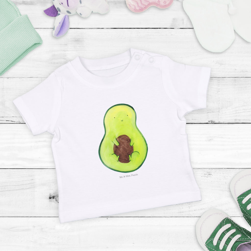Organic Baby Shirt Avocado mit Kern Baby T-Shirt, Jungen Baby T-Shirt, Mädchen Baby T-Shirt, Shirt, Avocado, Veggie, Vegan, Gesund, Avokado, Avocadokern, Kern, Pflanze, Spruch Leben