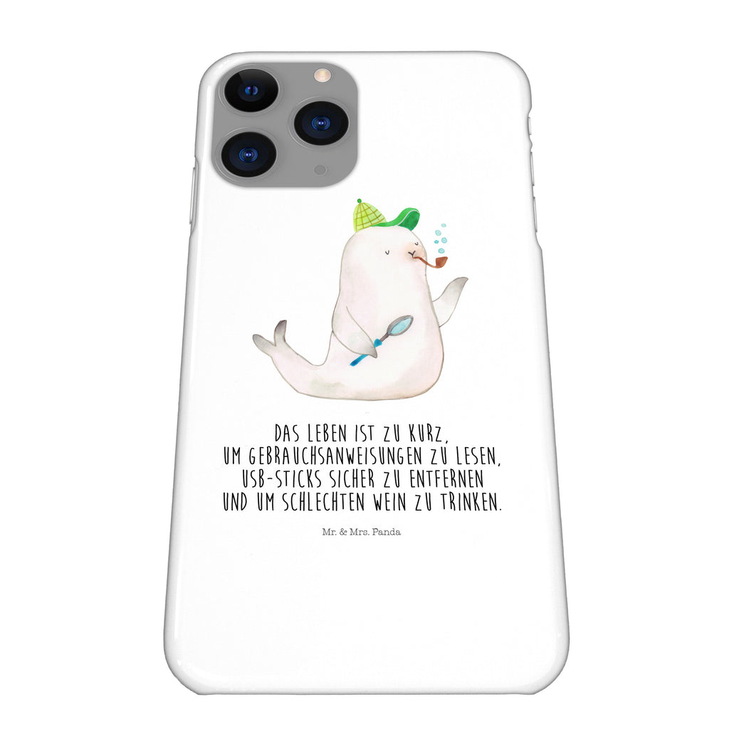 Handyhülle Robbe Sherlock Iphone 11, Handyhülle, Smartphone Hülle, Handy Case, Handycover, Hülle, Tiermotive, Gute Laune, lustige Sprüche, Tiere
