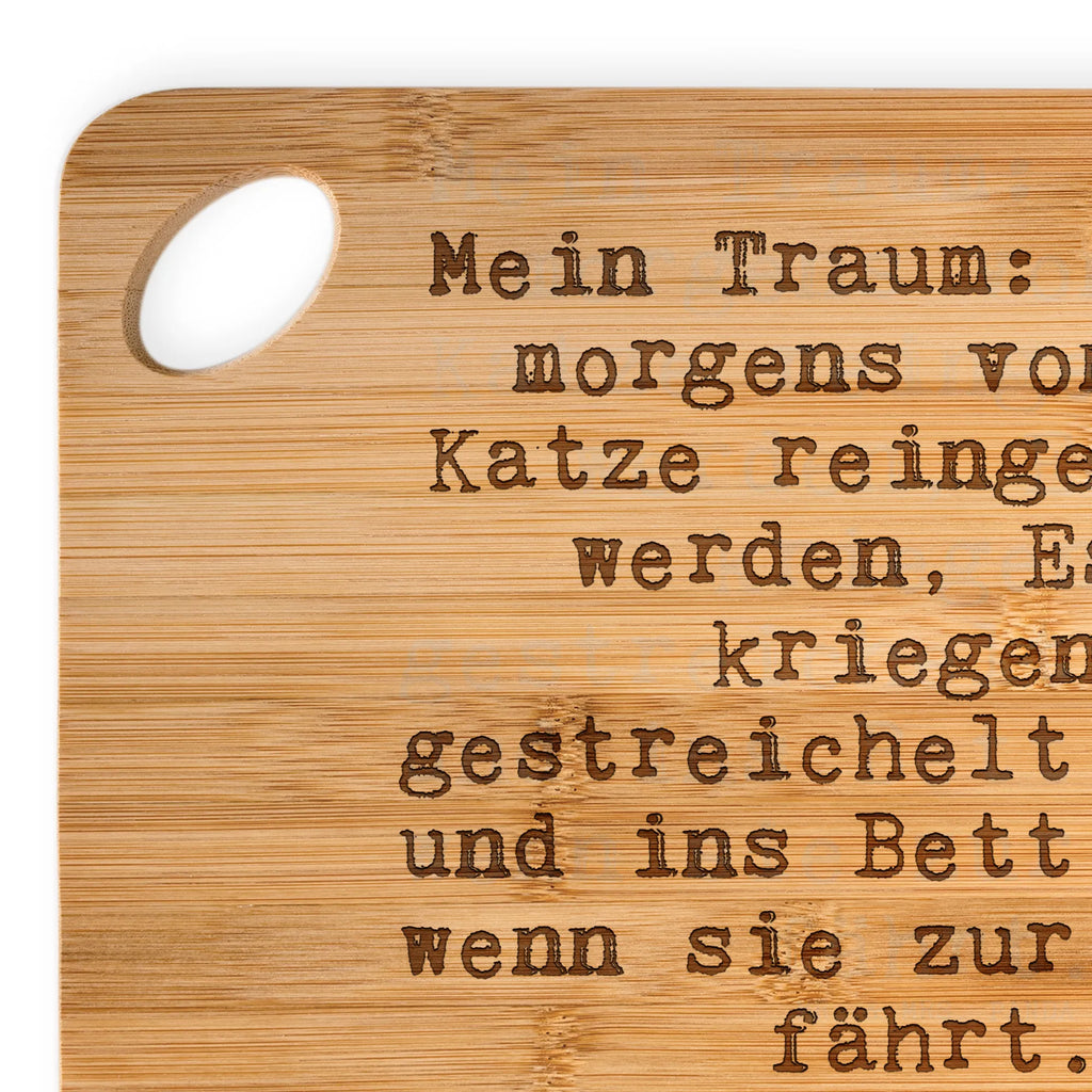 Frühstücksbrett Mein Traum: Einmal morgens... Frühstücksbrett, Holzbrett, Brett, Holzbrettchen, Küchenbrett, Servierbrett, Hackbrett, Schneidebrett, Spruch, Sprüche, lustige Sprüche, Weisheiten, Zitate, Spruch Geschenke, Spruch Sprüche Weisheiten Zitate Lustig Weisheit Worte