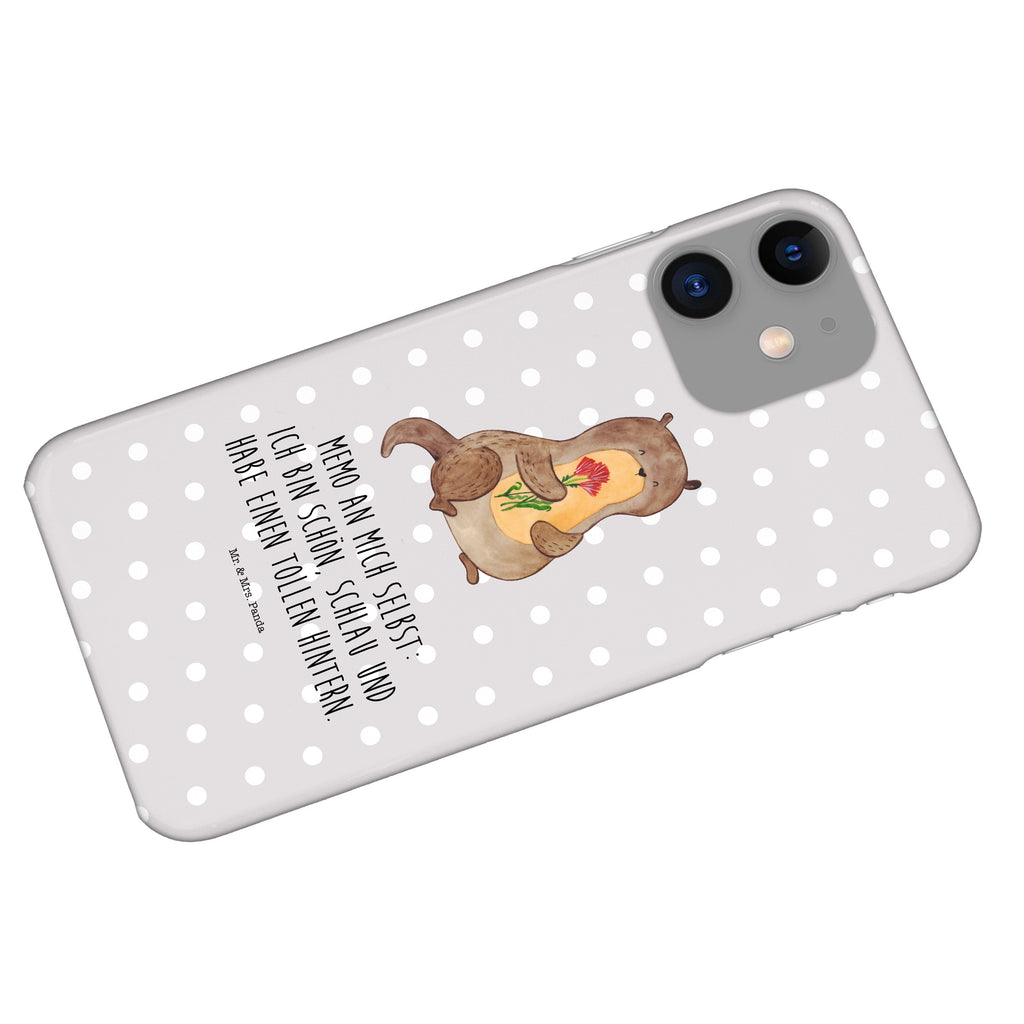 Handyhülle Otter Blumenstrauß Samsung Galaxy S9, Handyhülle, Smartphone Hülle, Handy Case, Handycover, Hülle, Otter, Fischotter, Seeotter, Otter Seeotter See Otter