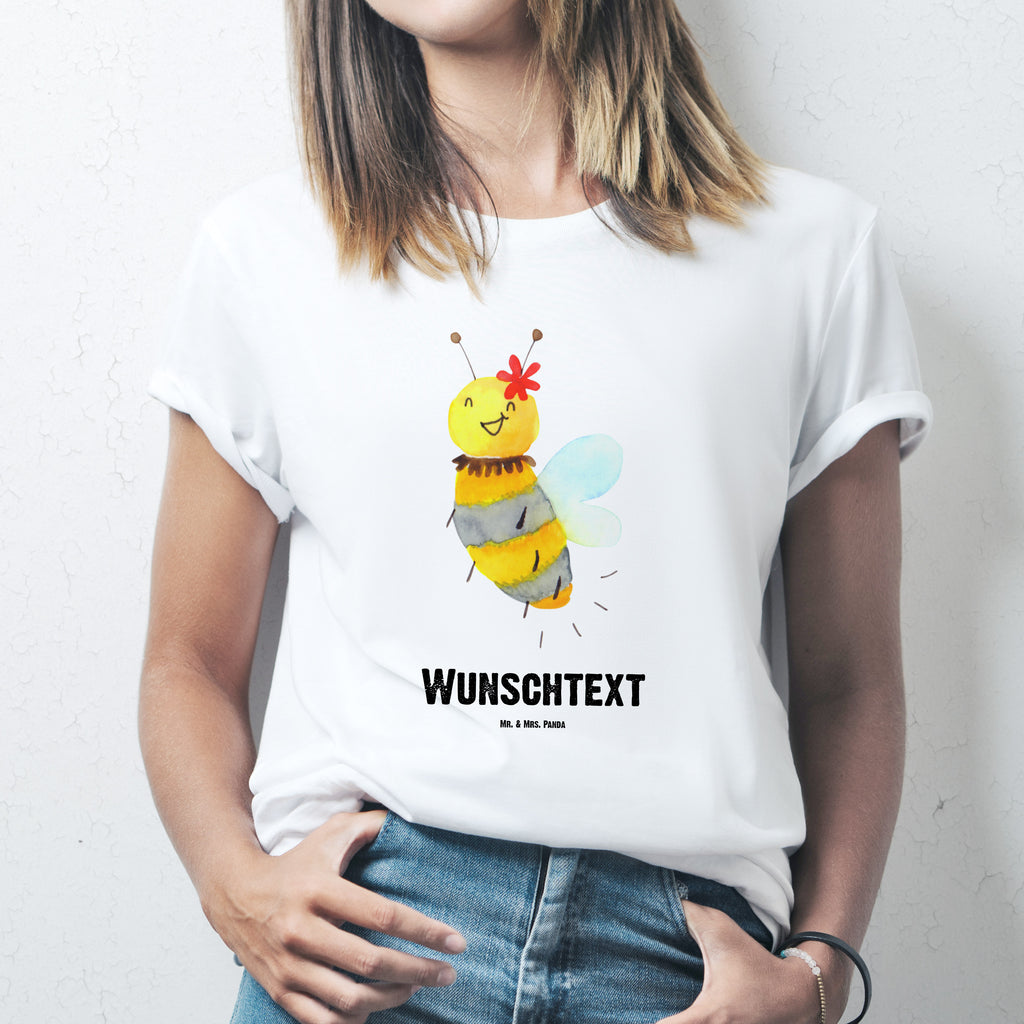 Personalisiertes T-Shirt Biene Blume T-Shirt Personalisiert, T-Shirt mit Namen, T-Shirt mit Aufruck, Männer, Frauen, Biene, Wespe, Hummel