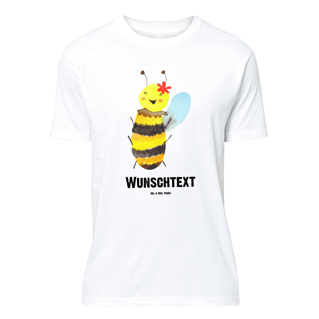 Personalisiertes T-Shirt Biene Happy T-Shirt Personalisiert, T-Shirt mit Namen, T-Shirt mit Aufruck, Männer, Frauen, Biene, Wespe, Hummel