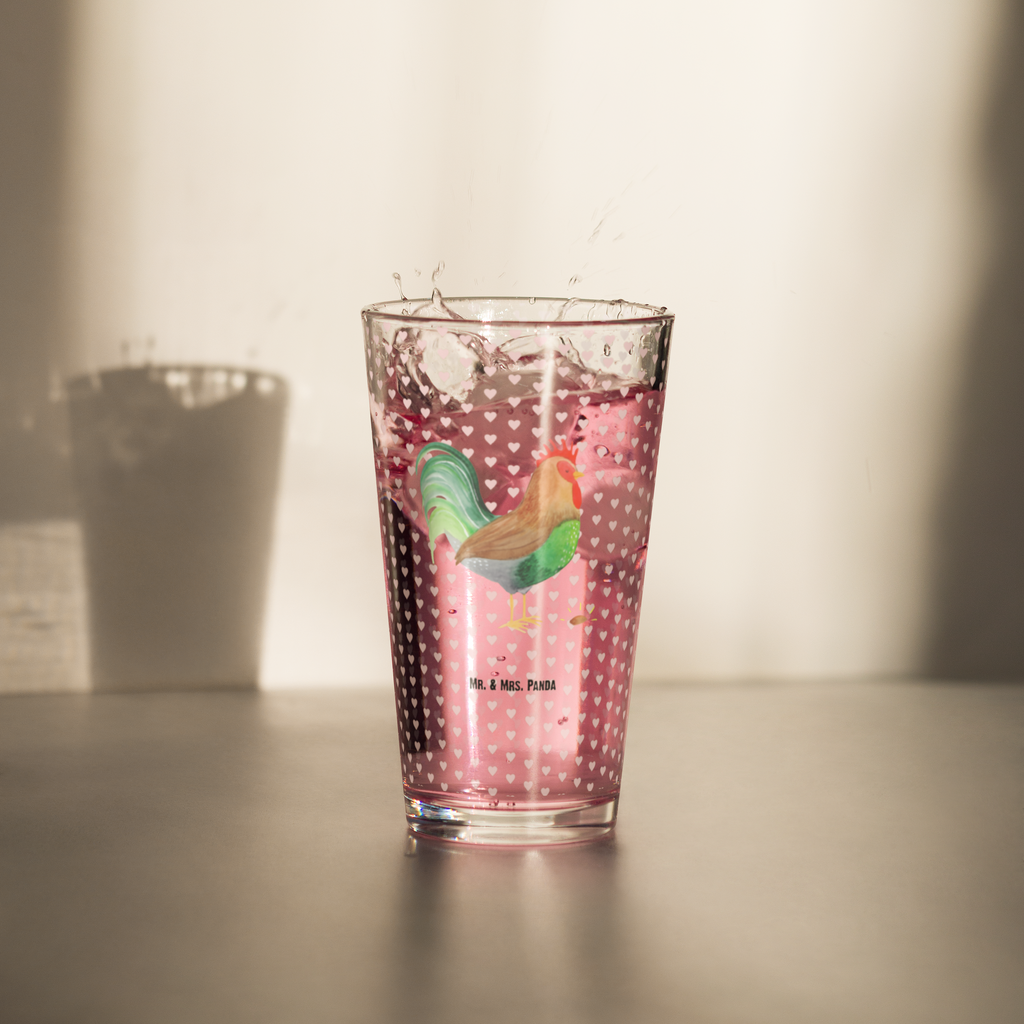 Premium Trinkglas Hahn mit Korn Trinkglas, Glas, Pint Glas, Bierglas, Cocktail Glas, Wasserglas, Bauernhof, Hoftiere, Landwirt, Landwirtin, Hahn, Korn, Henne, Eier, Natur