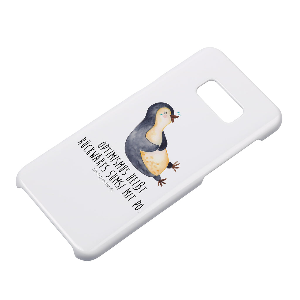 Handyhülle Pinguin Lachen Handyhülle, Handycover, Cover, Handy, Hülle, Samsung Galaxy S8 plus, Pinguin, Pinguine, lustiger Spruch, Optimismus, Fröhlich, Lachen, Humor, Fröhlichkeit