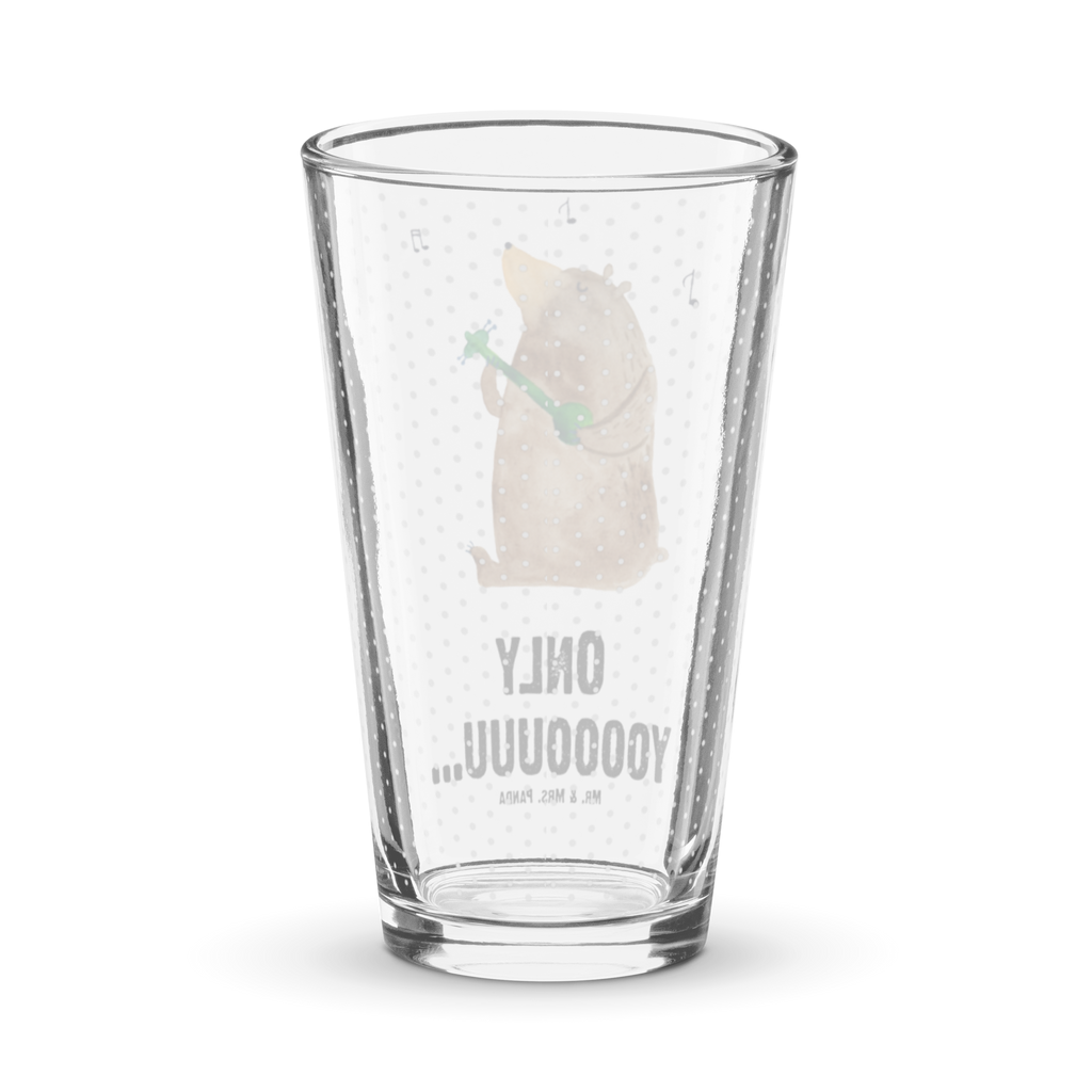 Premium Trinkglas Bär Gitarre Trinkglas, Glas, Pint Glas, Bierglas, Cocktail Glas, Wasserglas, Bär, Teddy, Teddybär