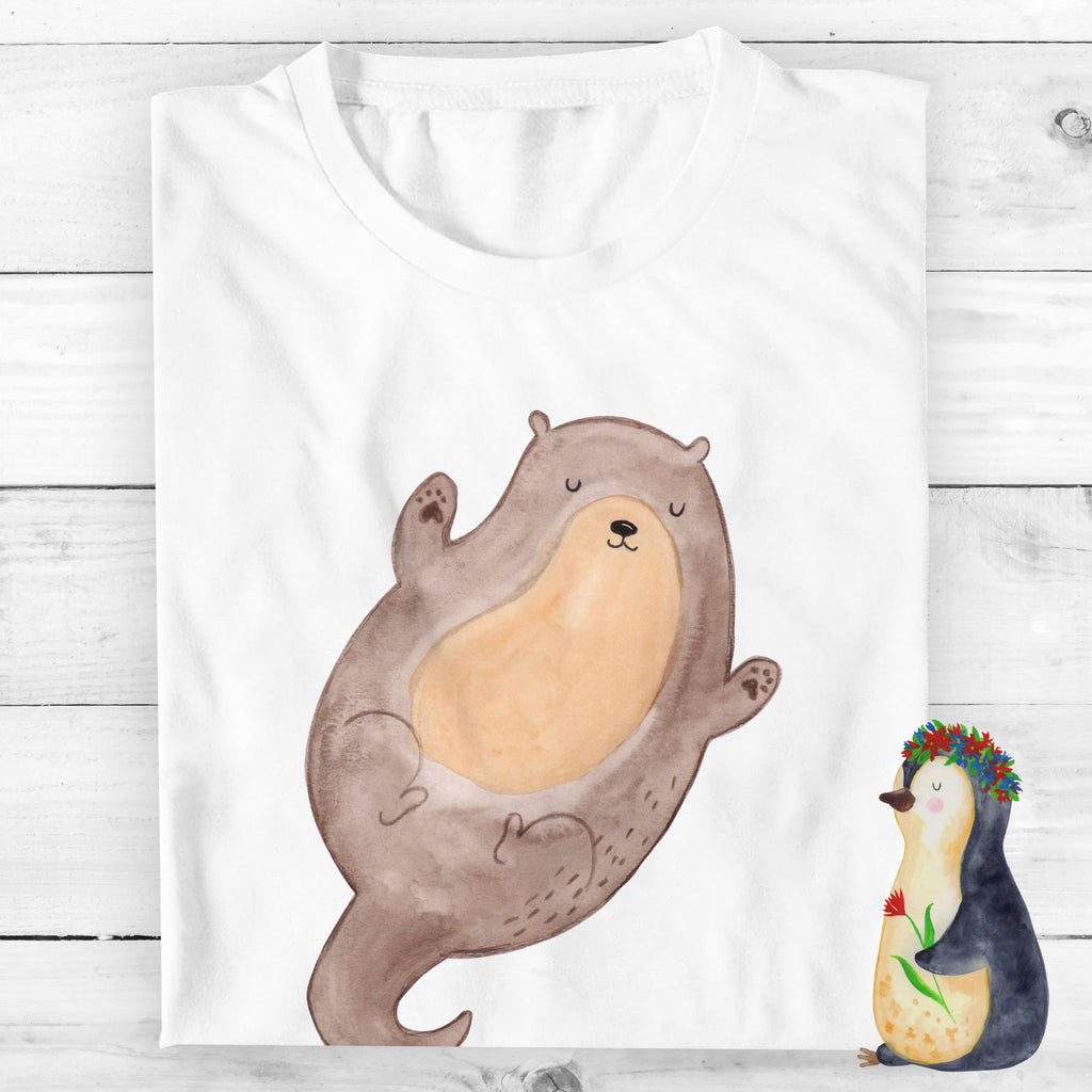 Personalisiertes T-Shirt Otter Umarmen T-Shirt Personalisiert, T-Shirt mit Namen, T-Shirt mit Aufruck, Männer, Frauen, Otter, Fischotter, Seeotter, Otter Seeotter See Otter
