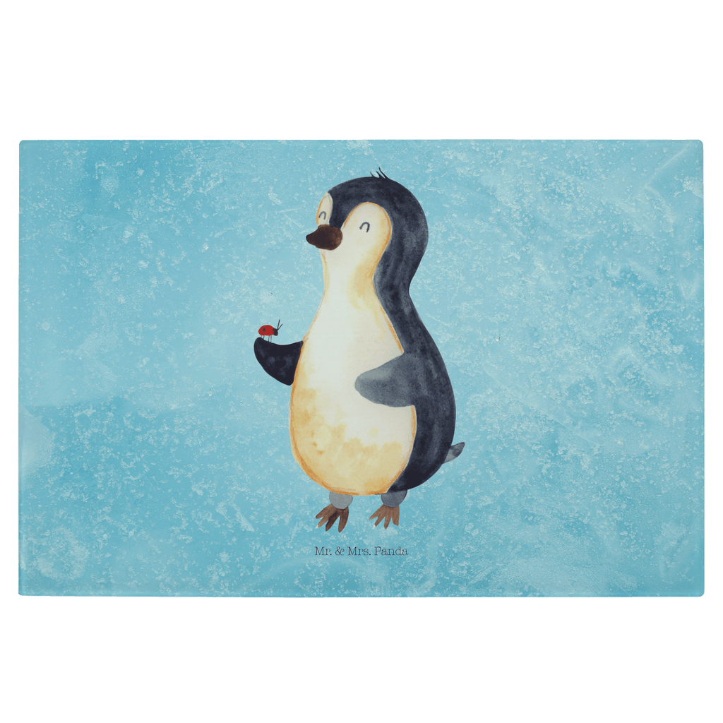 Glasschneidebrett Pinguin Marienkäfer Glasschneidebrett, Schneidebrett, Frühstücksbrett, Küche, Pinguin, Pinguine, Marienkäfer, Liebe, Wunder, Glück, Freude, Lebensfreude