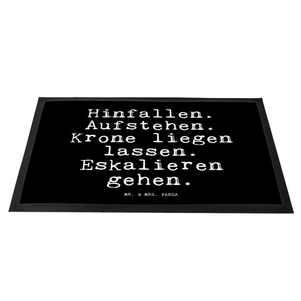 wycieraczka Hinfallen. Aufstehen. Krone liegen... Przysłowie, przysłowia, zabawne przysłowia, mądrości, cytaty, prezenty z przysłowiami