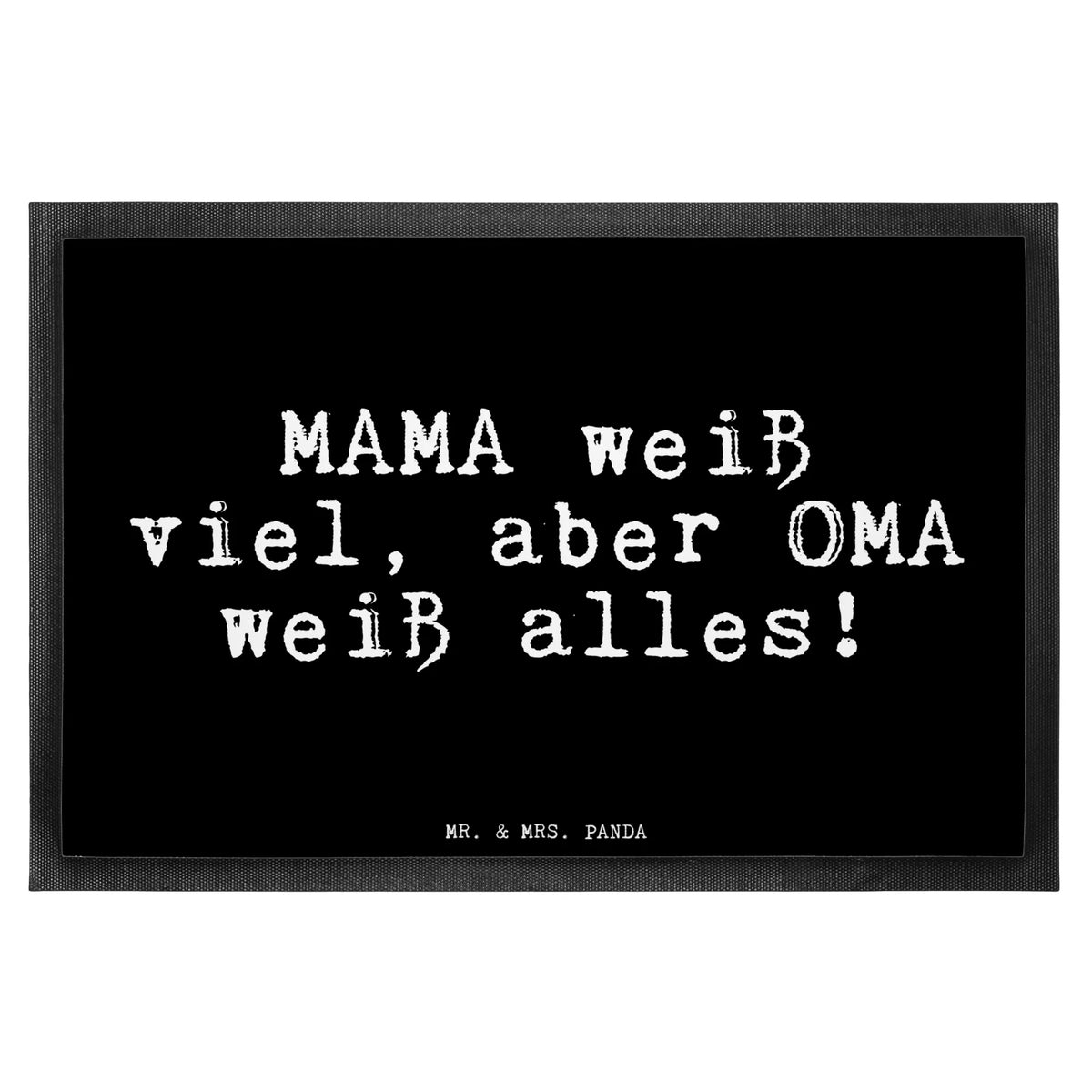 wycieraczka MAMA weiß viel, aber... Przysłowie, przysłowia, zabawne przysłowia, mądrości, cytaty, prezenty z przysłowiami