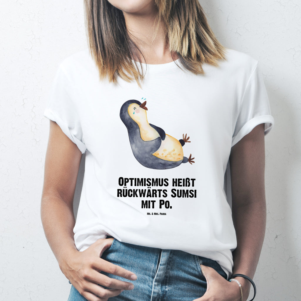 T-Shirt Standard Pinguin lachend T-Shirt, Shirt, Tshirt, Lustiges T-Shirt, T-Shirt mit Spruch, Party, Junggesellenabschied, Jubiläum, Geburstag, Herrn, Damen, Männer, Frauen, Schlafshirt, Nachthemd, Sprüche, Pinguin, Pinguine, lustiger Spruch, Optimismus, Fröhlich, Lachen, Humor, Fröhlichkeit