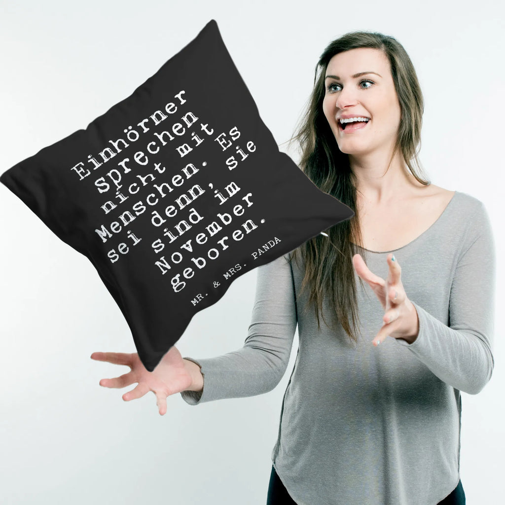 Cushion Einhörner sprechen nicht mit... fluffy, bed, pillows, couch, settee, pillow case, bedroom, pad, 40x40, Pillow, cushion, soft, 40 x 40, sofa, saying, sayings, funny, wisdom, quotes, Glizzer Spell Proverbs Wisdom Quotes Funny Wisdom Words