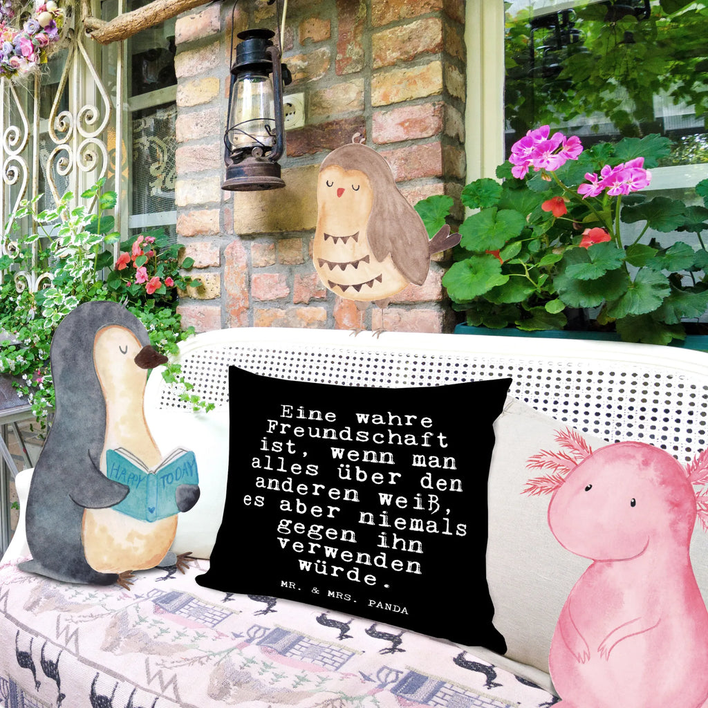 40x40 poduszka Eine wahre Freundschaft ist,... Przysłowie, przysłowia, zabawne przysłowia, mądrości, cytaty, prezenty z przysłowiami