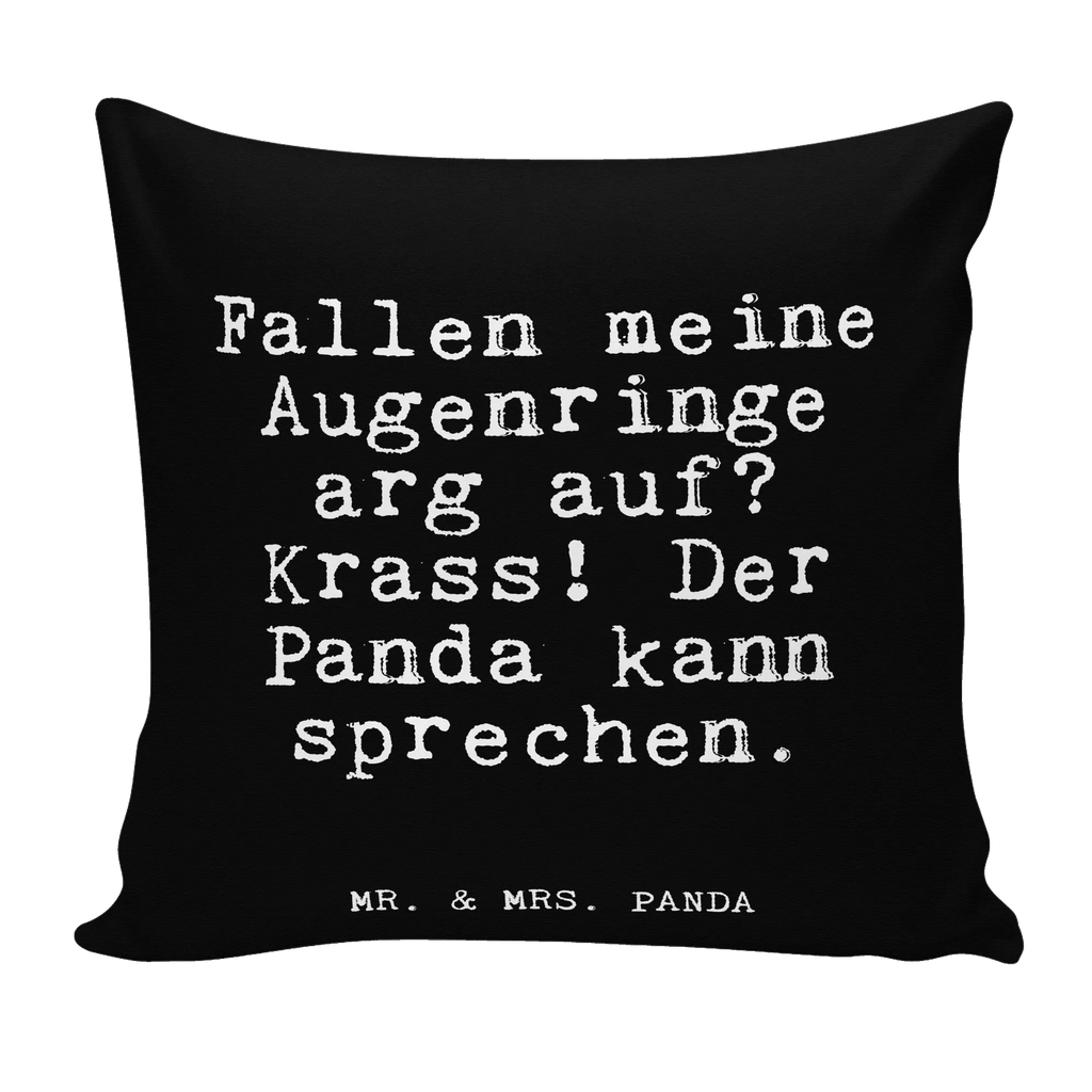 Cushion Fallen meine Augenringe arg... settee, bed, pillow case, pad, 40x40, cushion, Pillow, bedroom, pillows, 40 x 40, fluffy, couch, sofa, soft, saying, sayings, funny, wisdom, quotes, Glizzer Spell Proverbs Wisdom Quotes Funny Wisdom Words
