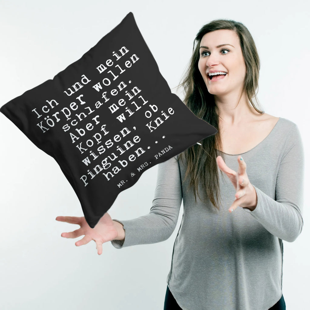 Cushion Ich und mein Körper... couch, pillow case, pillows, fluffy, soft, Pillow, 40 x 40, bedroom, sofa, 40x40, pad, cushion, bed, settee, saying, sayings, funny, wisdom, quotes, Glizzer Spell Proverbs Wisdom Quotes Funny Wisdom Words