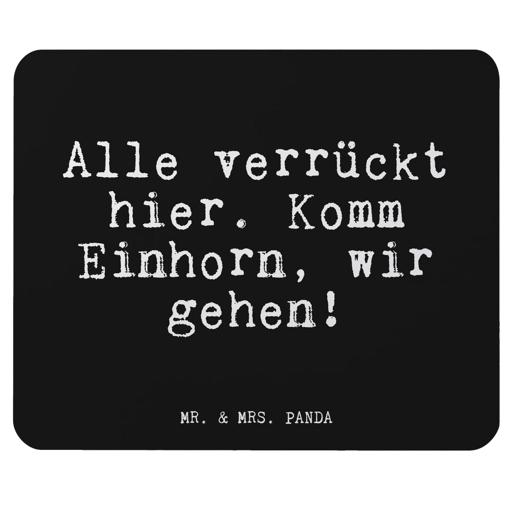 Podkładka pod mysz Alle verrückt hier. Komm... Przysłowie, przysłowia, zabawne przysłowia, mądrości, cytaty, prezenty z przysłowiami