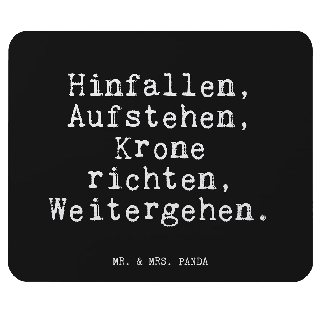 Podkładka pod mysz Hinfallen, Aufstehen, Krone richten,... Przysłowie, przysłowia, zabawne przysłowia, mądrości, cytaty, prezenty z przysłowiami