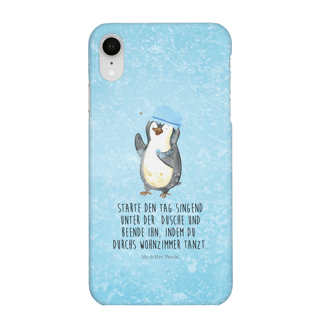 Handyhülle Pinguin Duschen Handyhülle, Handycover, Cover, Handy, Hülle, Iphone 10, Iphone X, Pinguin, Pinguine, Dusche, duschen, Lebensmotto, Motivation, Neustart, Neuanfang, glücklich sein
