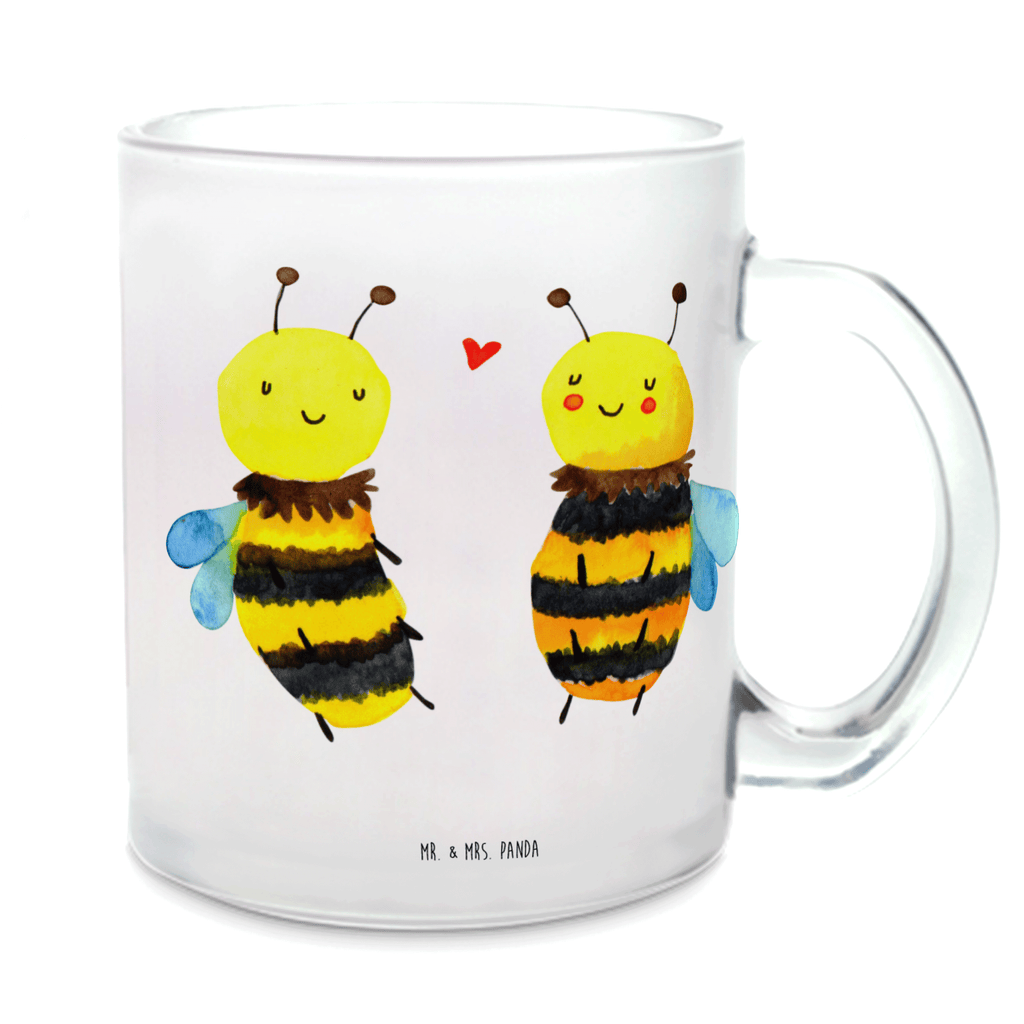 Teetasse Biene Verliebt Teetasse, Teeglas, Teebecher, Tasse mit Henkel, Tasse, Glas Teetasse, Teetasse aus Glas, Biene, Wespe, Hummel