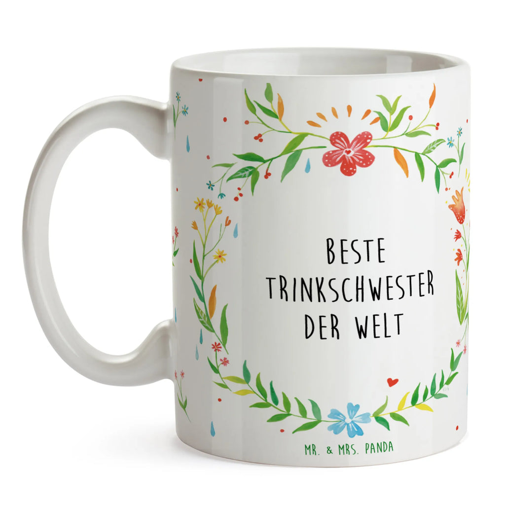 Mug Trinkschwester mug, custom mug, tea mug, office mug, porcelain mug, mug with designs, novelty mug, mug with quotes, ceramic mug, coffee mug, personalized mug, gift mug, latte mug, flower love sea of flowers flower meadow