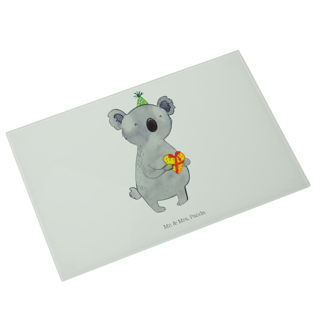 Glasschneidebrett Koala Geschenk Glasschneidebrett, Schneidebrett, Koala, Koalabär, Geschenk, Geburtstag, Party
