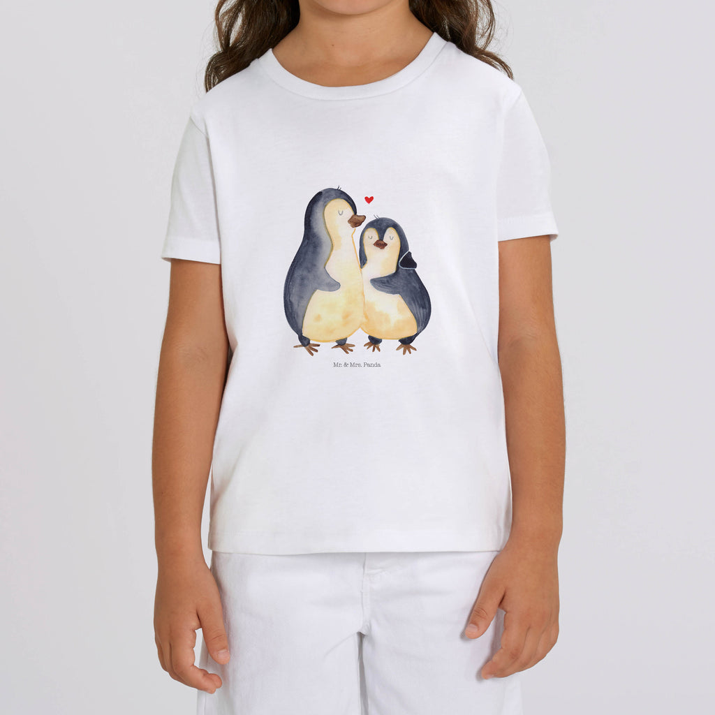 Organic Kinder T-Shirt Pinguin umarmen Kinder T-Shirt, Kinder T-Shirt Mädchen, Kinder T-Shirt Jungen, Pinguin, Liebe, Liebespaar, Liebesbeweis, Liebesgeschenk, Verlobung, Jahrestag, Hochzeitstag, Hochzeit, Hochzeitsgeschenk